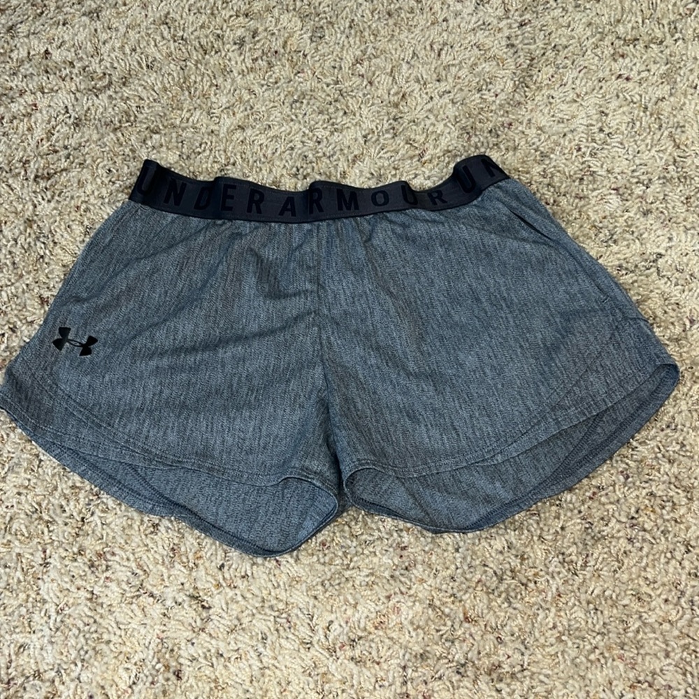Women's UA Play Up 3.0 Shorts- Heather Gray